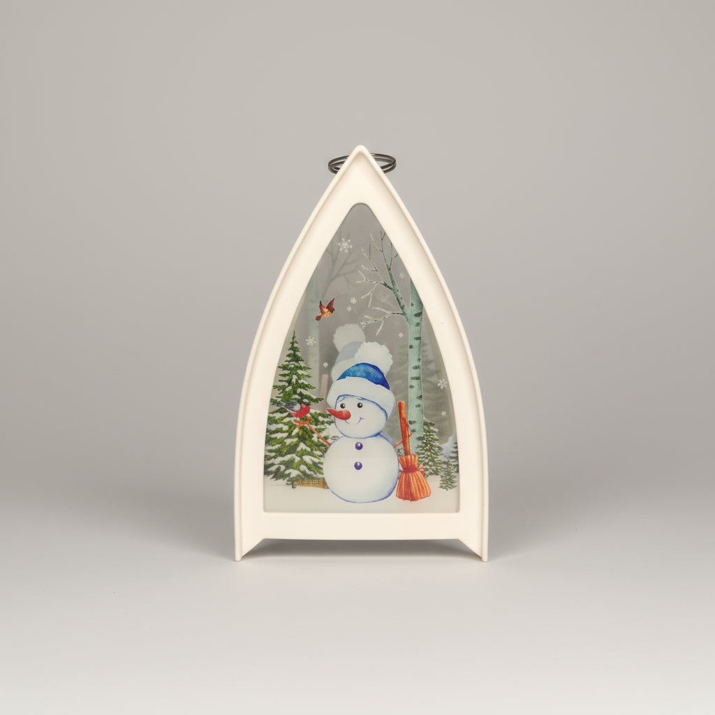 Snowman Tringle Shaped Lantern LED Light For Decoration - For Indoor Use - Project M Shop