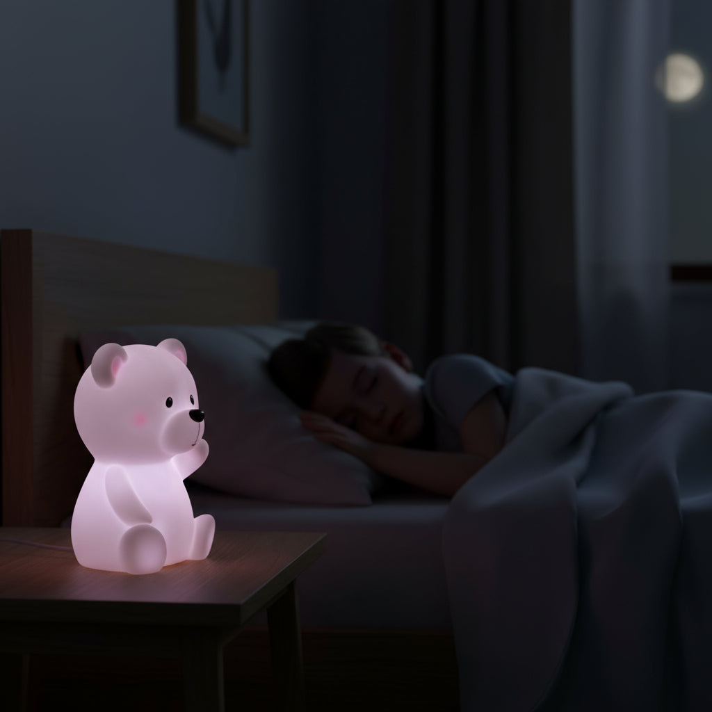 Cute Bear Shaped Creative Silicon Plastic Night Light For Kids - Project M Shop