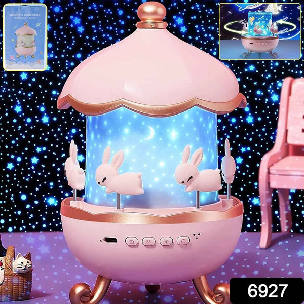 Bunny Carousel Night Lamp - Rotating LED Night Light - Project M Shop