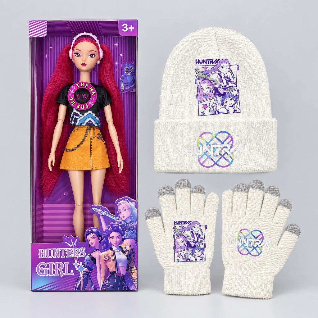 K-Pop Demon Hunter HUNTR/X Musical Doll + Beanie & Gloves Combo - photo 8