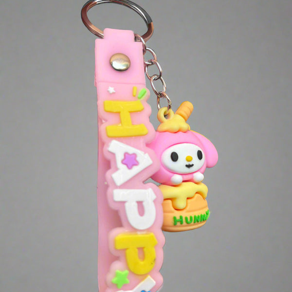 My Melody Keychain with Strap - PVC Rubber Keychain - Project M Shop