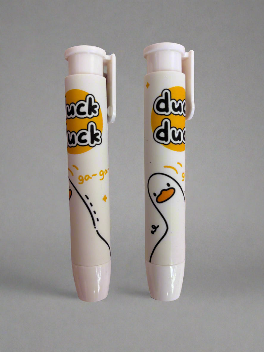 Duck duck cartoon style pen eraser- combo of 2 - Project M Shop