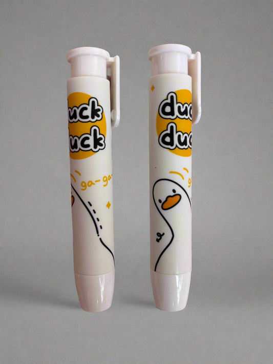 Duck duck cartoon style pen eraser- combo of 2 - Project M Shop