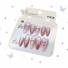 Beautiful Butterfly Charm Press On Nails - M Size - Project M Shop