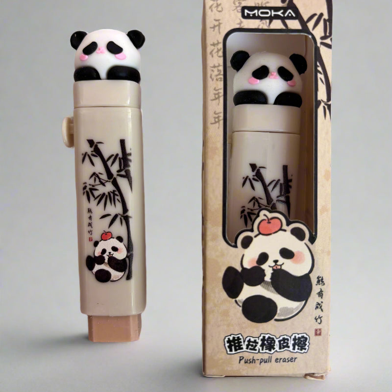 Panda cartoon style push-pull eraser -  combo of 2 - Project M Shop
