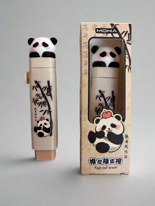 Panda cartoon style push-pull eraser -  combo of 2 - Project M Shop