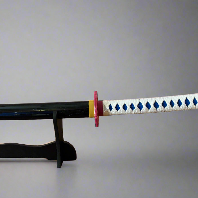 Giyuu Blue Wooden Sword - Anime Wooden Katana from Demon Slayer for Collectors - Project M Shop