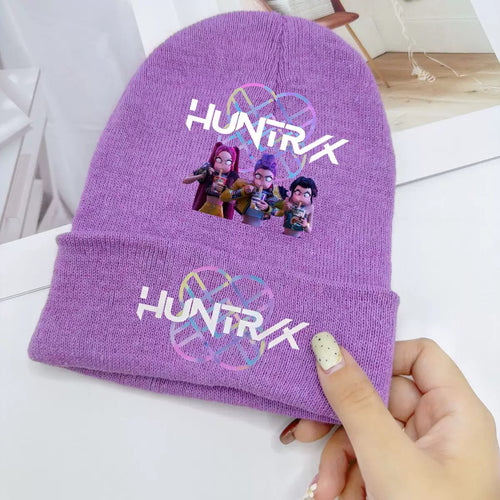 K-Pop Demon Hunter Huntrx Bennie and Gloves Winter Accessories Combo (Bennie + Gloves)