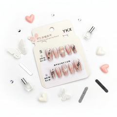 Gemstone & Flower Charms Press-On Nails - Size S - Project M Shop