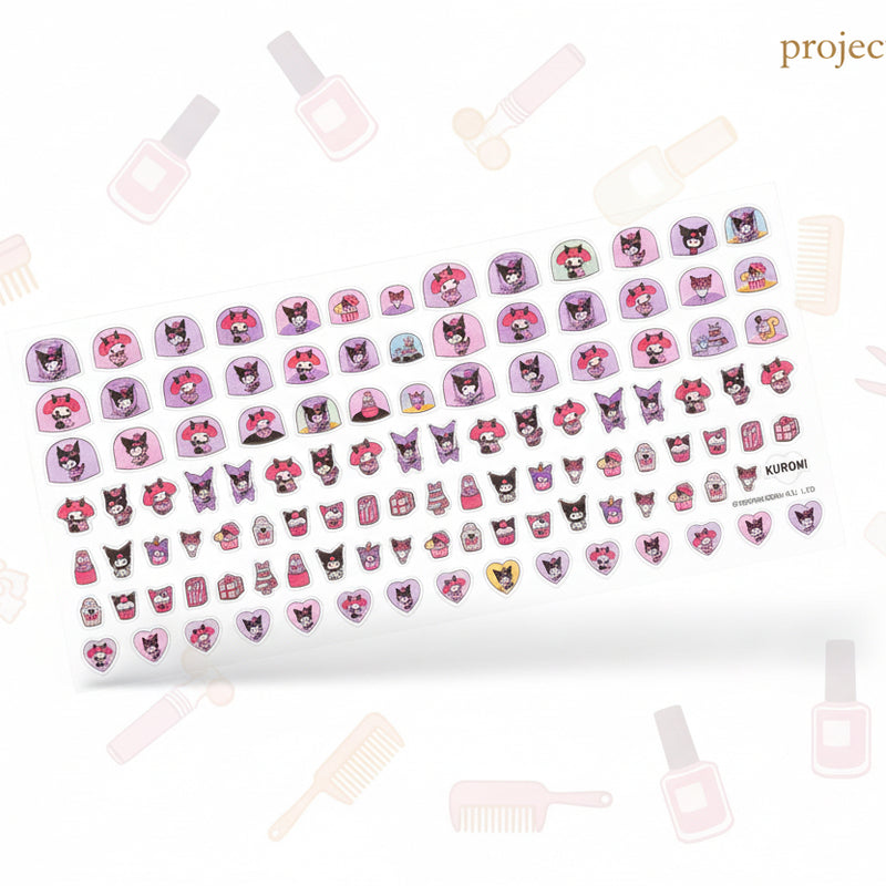 Sanrio Kuromi Nail Set with Hair Accessories for Stylish Nail Art - Project M Shop