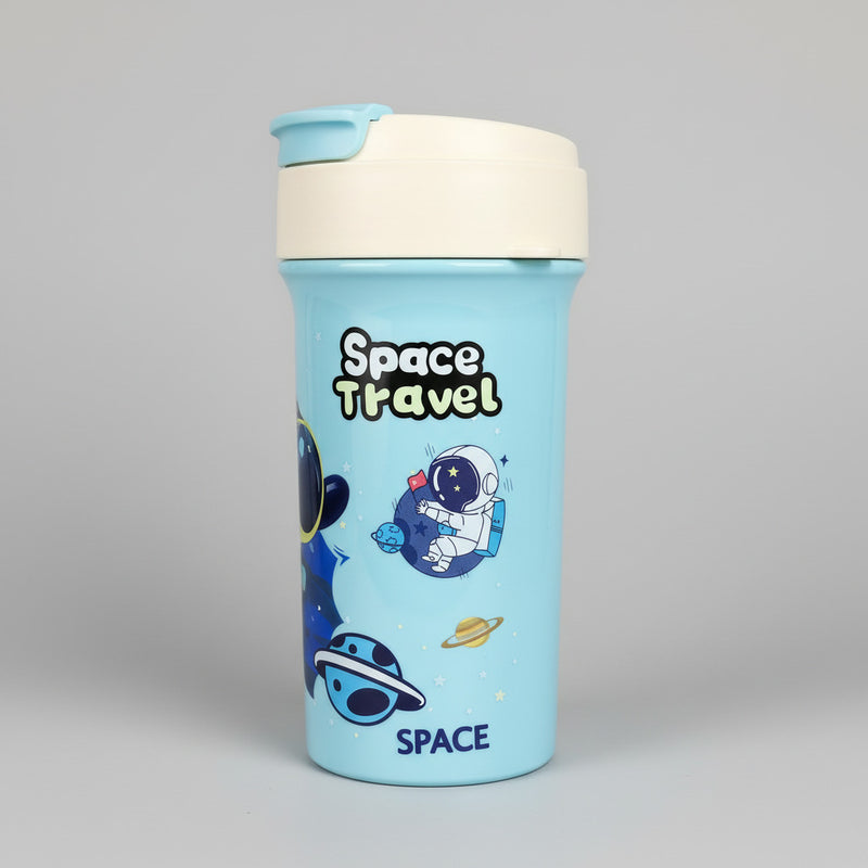 Astronaut Space Travel Printed Plastic Water Bottle For Kids - 400 ML - Project M Shop