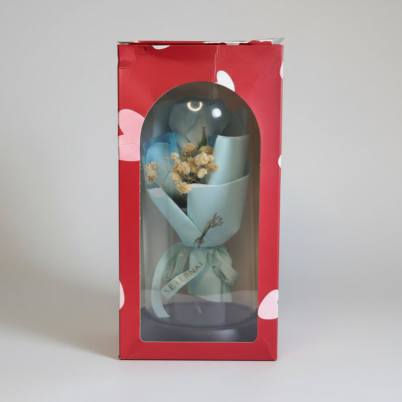 Artificial Soap Rose Acrylic Dome Glass For Valentine's day or Gifting - Project M Shop