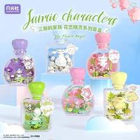 Sanrio Character Flower Angel Hello Kitty, Kuromi, pochacco, My Melody, And Cinnamoroll Block Building DIY Wishing Bottle Blind Box - 1 Random Blind Box