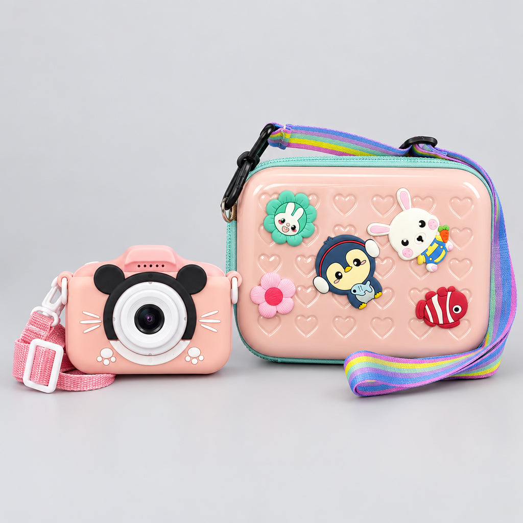 Cartoon Charm Sling Bag + Dual Lens 40MP Kids Camera Combo - photo 11