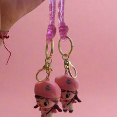 Fan-Ta Girl 3D PVC Animation Keychain - Adorable Creative Design - Project M Shop