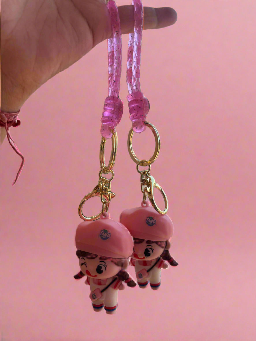 Fan-Ta Girl 3D PVC Keychain – Cute Style Statement Charm