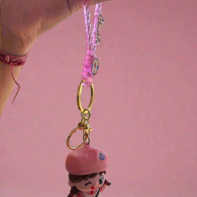 Fan-Ta Girl 3D PVC Animation Keychain - Adorable Creative Design - Project M Shop