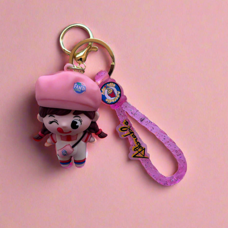 Fan-Ta Girl 3D PVC Animation Keychain - Adorable Creative Design - Project M Shop