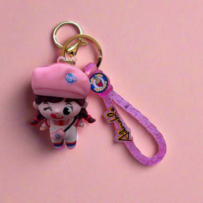 Fan-Ta Girl 3D PVC Animation Keychain - Adorable Creative Design - Project M Shop