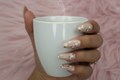 Flower Pattern Press-On Nails Set - 24PCs