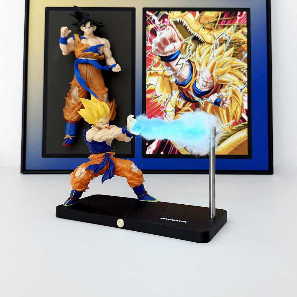 Anime Goku Magnetic Induction Touch Control Plug-In and Rechargeable Desk Lamp