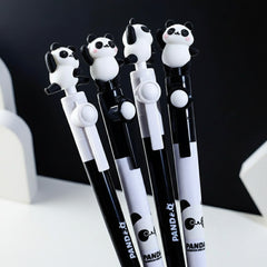 Set of 2 Pens - Creative 0.5mm Plastic Rotating Cute Cartoon Design Gel Pen for Students - Random Design - Project M Shop