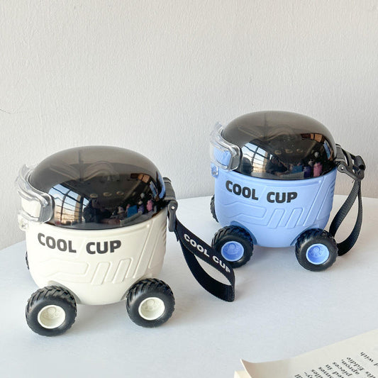 Mars Rover Portable Water Bottle With Straw - Multifunctional Toys Gift Bottle - 550 Ml - Random Color - Project M Shop