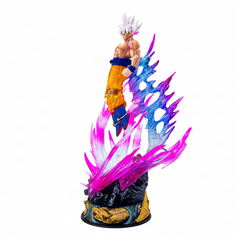 25cm Dragons Balls Ultra Instinct Goku LED Figure Glowing White Hair Saiyan Statue Dragons Balls Action Figure - Project M Shop