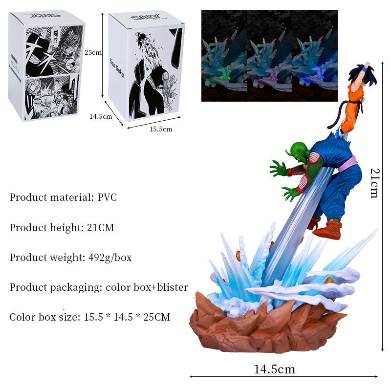 20cm Anime Figure DBZ Son Goku VS Piccolo Action Figure PVC with Light Model Anime Figure - Project M Shop
