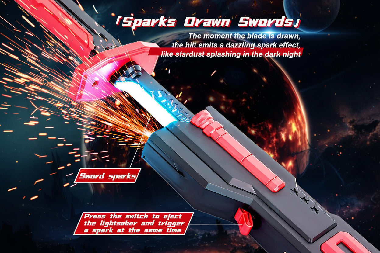Si-Fi Sparkling Fire with RGB LED Light & Spray Mist Cosplay Sword - Project M Shop
