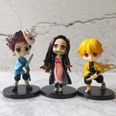 Set of 6 Demons Figures Anime Model Toy Kimetsu No Agtsuma for Kids