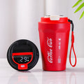 Double Wall Stainless Steel Insulated Coffee Tumblers with LED Temperature Show Lid and Handle - 700 ML - Random Color - Project M Shop