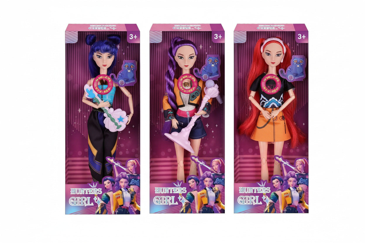 K-Pop Demon Hunter Huntrx Musical Singing 32.5 CM Tall Doll - 1 design only