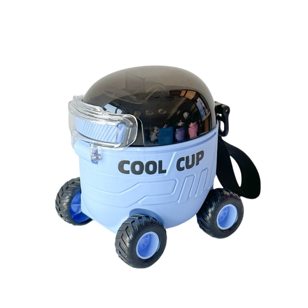 Mars Rover Portable Water Bottle with Straw - 550ml Multifunctional Toy Gift in Random Color