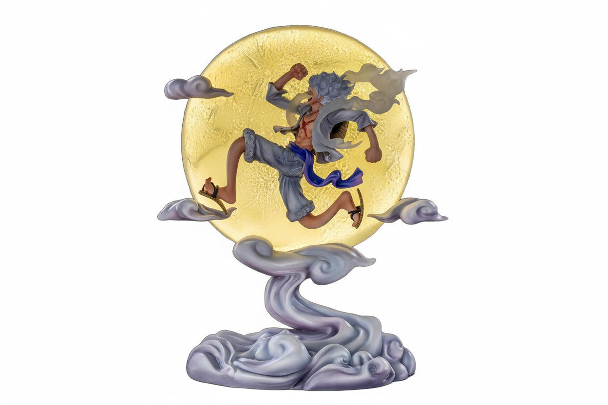 28cm One Pieces Anime Monkey D. Luffy with Light Moon Gear 5 Nika Zoro Anime Figure - Project M Shop