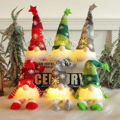 (1 Piece) Handmade Swedish Santa Gnomes with Bendable Hat, Scandinavian Santa Elf Ornaments,Christmas Gnomes Light up - Random Design - Project M Shop