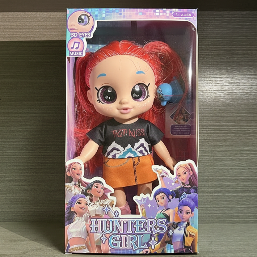 Kpop Demon Hunter Huntrx 5D eyes with music 13 Inch Premium PVC Dolls