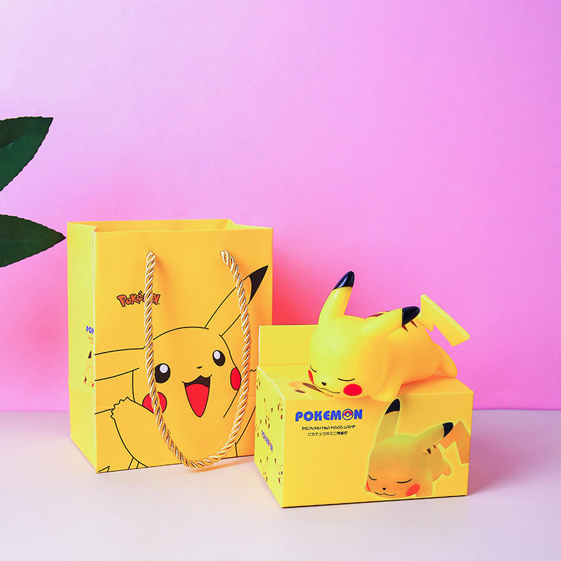 Pokemon PikaChu Night Lamp - PVC Kid's Bedroom Decor with Gift Box/Bag