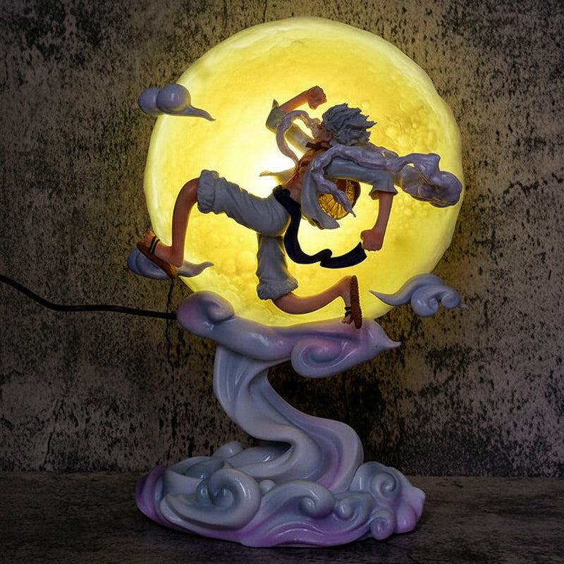 28cm One Pieces Anime Monkey D. Luffy with Light Moon Gear 5 Nika Zoro Anime Figure - Project M Shop