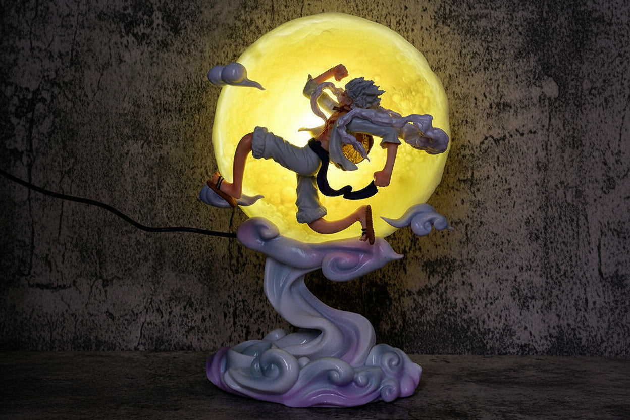 28cm One Pieces Anime Monkey D. Luffy with Light Moon Gear 5 Nika Zoro Anime Figure - Project M Shop