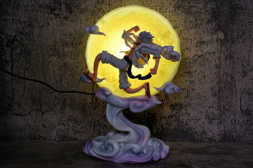 28cm One Pieces Anime Monkey D. Luffy with Light Moon Gear 5 Nika Zoro Anime Figure - Project M Shop