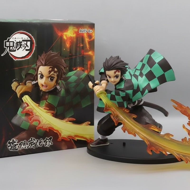 Demon Slayer Series PVC Model Toy New Tanjiro's Flame Pillar Fire God Broadsword Featuring Zenitsu Anime Peripheral Figures - Project M Shop