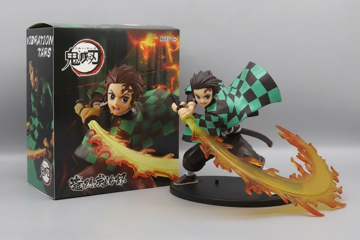 Demon Slayer Series PVC Model Toy New Tanjiro's Flame Pillar Fire God Broadsword Featuring Zenitsu Anime Peripheral Figures - Project M Shop