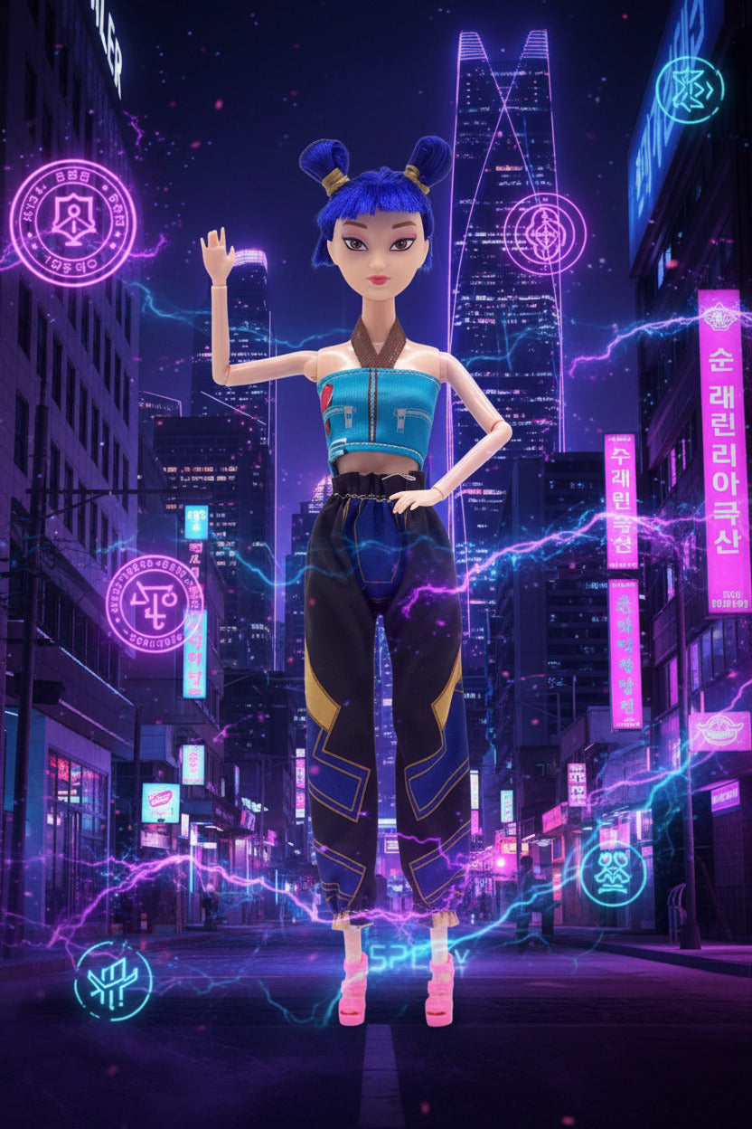 K-Pop Demon Hunter Huntrx Musical Singing 32.5 CM Tall Doll - 1 design only