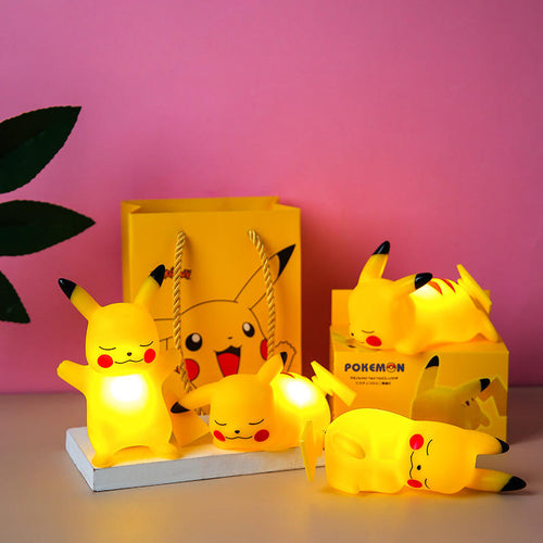 Pokemon PikaChu Night Lamp - PVC Kid's Bedroom Decor with Gift Box/Bag