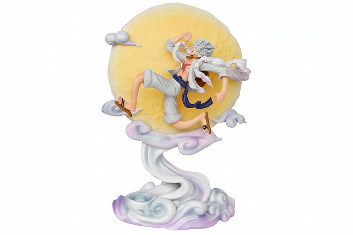 16CM Monkey D. Luffy Anime Figure with Light Moon Gear 5 Nika Zoro