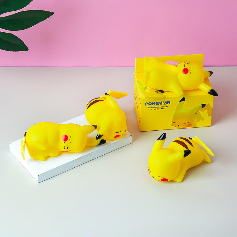 Pokemon PikaChu Night Lamp - PVC Kid's Bedroom Decor with Gift Box/Bag