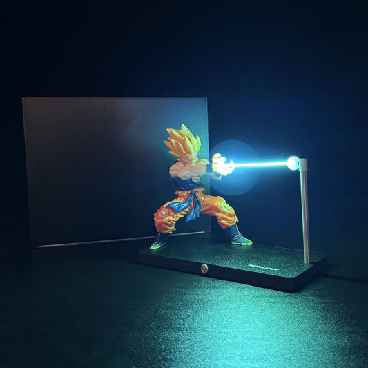 Anime Goku Magnetic Induction Touch Control Plug-In and Rechargeable Desk Lamp