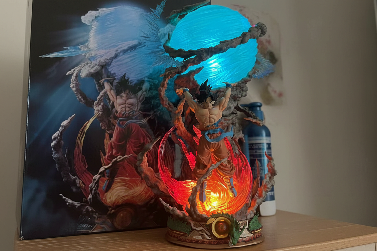 23CM Anime Statue Son Goku Dragon Super Genki Bomb Luminous Super Saiyan PVC Anime Figure Model - Project M Shop