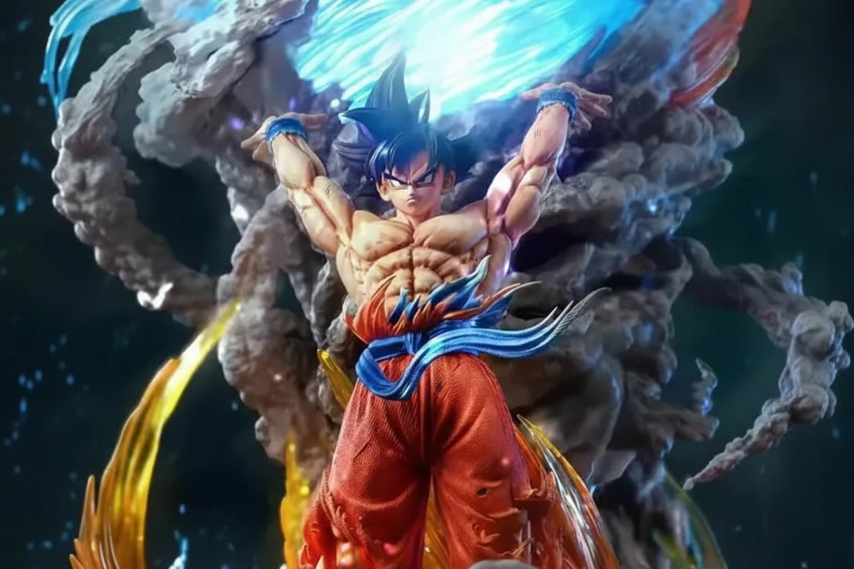 23CM Son Goku Anime Statue - Dragon Ball Super Genki Bomb Luminous Super Saiyan PVC Figure Model